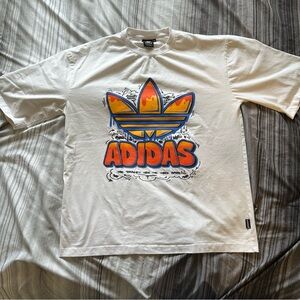 Adidas Graphic Tee in White and Orange US Men’s Size XL
